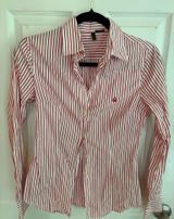 Red and white striped cotton blouse  Photo 0