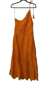 Free People Bella Maxi Dress Size Medium Orange Eyelet Flowy Boho MSRP: $168 Photo 0