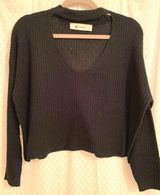 Impeccable Pig Black Crop Choker Sweater Photo 0