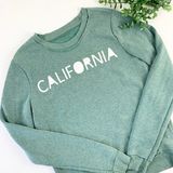 Well Worn Green California Crew Neck Pullover Sweater Photo 0