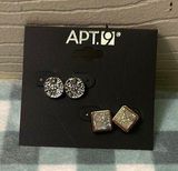 Apt. 9 Glittering Silver and Gold Earrings Photo 0