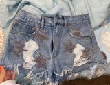 Brandy Melville Star Denim Shorts Photo 0