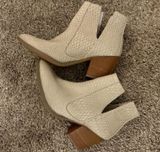 Not Rated White Snake Skin Heeled Booties  Photo 0