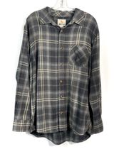 Field & Stream Gray Plaid Button Down Cotton Blend Flannel Pocket Shirt Large L Photo 0