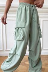 mint green parachute pants Photo 0
