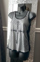 Almost Famous black tank top lace overlay Small Photo 0