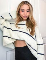 moon&madison Striped Sweater Photo 0