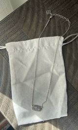 Kendra Scott Elisa Silver Pendant Necklace Platinum Drusy Photo 0