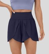 Breezeful High Waisted Pocket Flowy Split Quick Dry Shorts Photo 0
