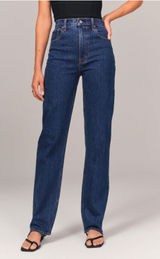 Ultra High Rise 90s Dark Straight Jeans Photo 0