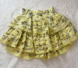 Rock N Ruffle Yellow Floral Mini Skirt Photo 0