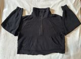 Lululemon Scuba Oversized Funnel neck Half Zip Size M/L Black Photo 0