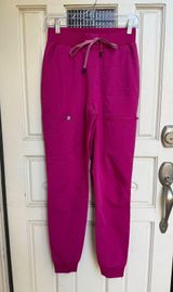 Fabletics Jogger Bottoms Scrubs Womens Pink Drawstring Size XS Photo 0