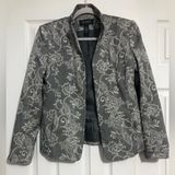 Liz Claiborne Studio by suit jacket blazer gray paisley women’s size 10 Photo 0