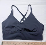 OFFLINE by Aerie Real Me Strappy Back Sports Bra - Navy Blue - Size Large Photo 0