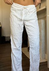 Puma White Linen Pants Photo 0