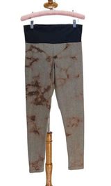 Revolve Plush Brand Tie Dye High waisted Casual Cozy Stretch Cozy leggings Beige Size Medium Photo 0