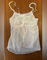 Vintage Vera wang babydoll tank slip lace with bow romantic women’s large Photo 0