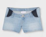 NWT 4  Under Belly Light Wash Denim Maternity Jean Shorts New Photo 0