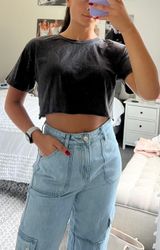 Cropped Gray T-shirt Photo 0