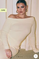 Princess Polly MACALLAN LONG SLEEVE TOP CREAM CURVE Photo 0