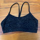 Lululemon Flow Y Bra Luon Black/Gray pattern size 6 Photo 0
