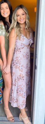 Altar'd State Floral Midi Dress Photo 0