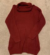 Wine Red Sweater Dress Photo 0