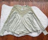 Kirra Olive Green Sweetheart Swing Lace Top XS Photo 0