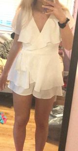 American Threads White Romper  Photo 0