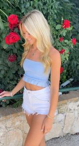 ZARA white jean shorts Photo 0