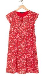 19 Cooper NWT Babydoll Mini Dress in Red Floral Small Photo 0