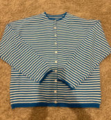 Blue striped cardigan Photo 0