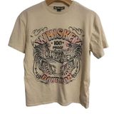 Charlotte Russe T-Shirt Women's XS Beige Whiskey Graphic Tee Short Sleeve NEW Photo 0