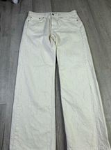ZARA white wide leg jeans size 10 Photo 0
