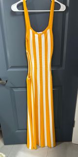 The Lola Maxi Dress With White Stripes Photo 0