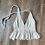 Ocean Drive Beige Beachy vibes summer inspo casual beach easy Halter Top Photo 0
