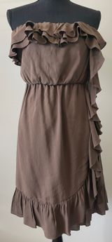 Brown Strapless Dress Photo 0