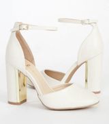 Lulus Off-White Ankle Strap Heels Photo 0
