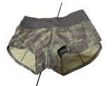 LULULEMON HOTTY HOT SHORTS Camo Green Black Lined Tech Pocket SIZE REG 4 Photo 0