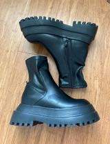 Black Stomper Boots Size 6 Photo 0