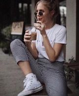 Brandy Melville Checkered Pants Photo 0