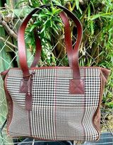 Ralph Lauren Lauren  houndstooth and sued tote Photo 0