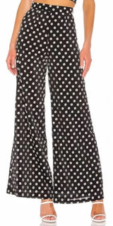 Michael Costello x REVOLVE Bonnie Pant Black Polka Dot Size XS Photo 0