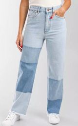 x Wrangler Patch It High Straight Leg Jeans in Multi Photo 0