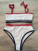 Red, White, And Blue High Waisted Bikini Size M Photo 0