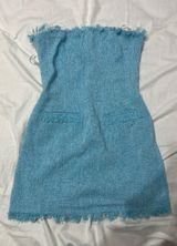 Revolve Blue Tweed Dress Photo 0