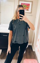 Splendid Grey Star Tee- L Photo 0