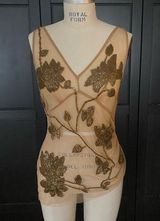 Wet Seal Vintage Y2K  Sheer Floral Beaded Tank Top Photo 0