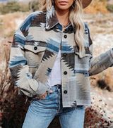 Vici Aztec Distressed Jacket Photo 0